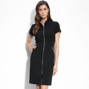 St. John Collection Size 10 Zip Front Marocain Crepe Dress
